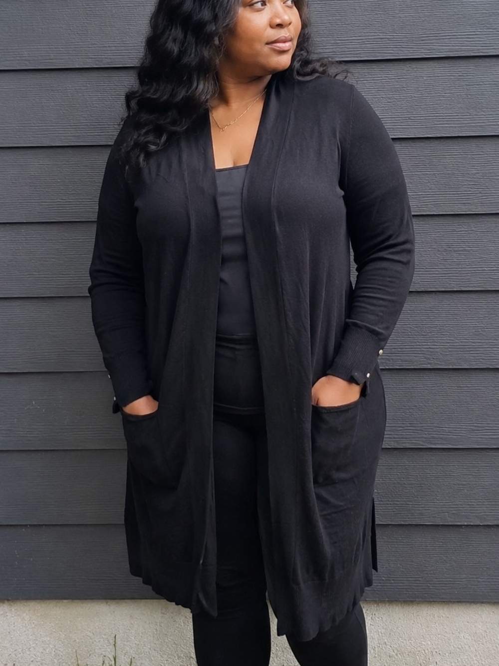 Appleseed's Navy Cardigan Top